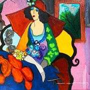 Red Hat by Tarkay (1935-2012)
