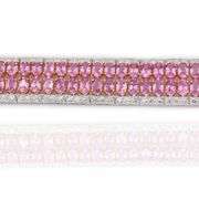 18k White Gold Natural Pink Sapphire and Diamond Bracelet