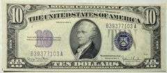 1934 D $10 CH CU Silver Certificate