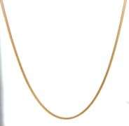 Silky Smooth 14K Yellow Gold Snake Necklace