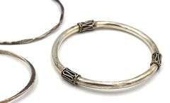 Group lot of vintage 925 sterling silver bangles