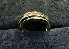 MEN’S 14K YELLOW GOLD NATURAL DIAMOND WEDDING BAND