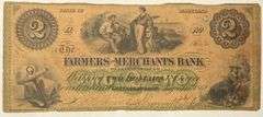 $2 State of Md Greensborough Farmers & Merchants Bank Aug 15 1862 Note.