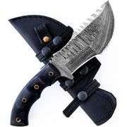 Damascus Steel Tracker Knife Walnut Handle