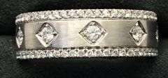 MEN’S 14K WHITE GOLD NATURAL DIAMOND WEDDING BAND