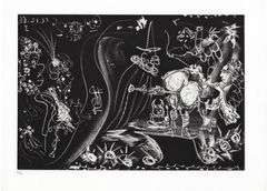 Rare Limited Edition Pablo Picasso Etching Le Cocu Magnifique 1973