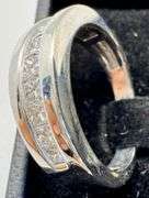 14K White Gold Princess Cut Diamond Ring