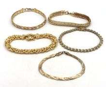 Vintage 925 sterling silver group lot of 5 bracelets