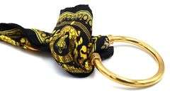 Versace Medusa gilt Metal and satin scarf bangle bracelet