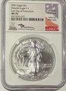 2021 Heraldic Eagle T-1 MS 70 Mercanti Signed