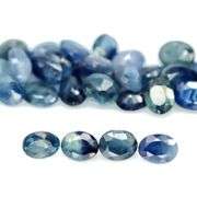 Heated only! 10.15ct blue green Sapphire set