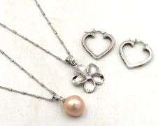 Group lot of Vintage 925 sterling silver misc jewelry
