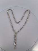 CERTIFIED BRAND NEW 18K WHITE GOLD DIAMOND NECKLACE, 18 C.T.W.