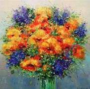 Spectacular Bright Yellow Poppy Floral Bouquet