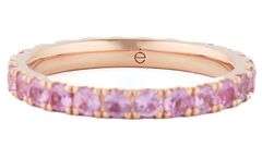 14kt Rose gold 1.85ctw Pink Sapphire Eternity Band Ring