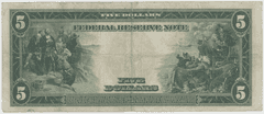 Crisp 1914 Series Large Size $5 Federal Reserve Note