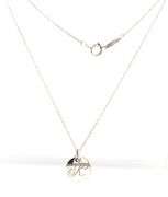 925 Sterling silver Tiffany & Co Initial K pendant on chain
