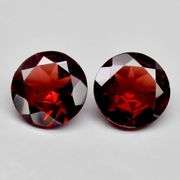 Cushion cut! 5.05ct pair of 8x8mm untreated Garnets!