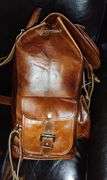 21" Brown Leather Backpack