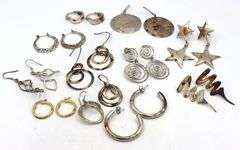 Group lot of Vintage 925 sterling silver earrings