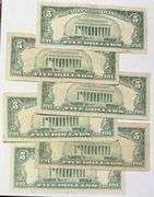 6 1963 Series $5 Red Seal US Notes
