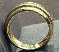 MEN’S 14K YELLOW GOLD NATURAL DIAMOND WEDDING BAND
