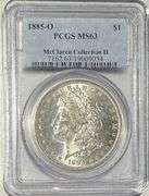 1885 O PCGS MS 63 McLaren Coll 2 Morgan
