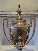 "Exquisite Antique English Sterling Silver Urn Samovar - 9x9x17 Inches, 2042 Grams"