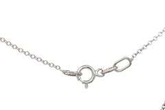 18kt White gold 0.30ctw pave diamond heart shaped pendant on chain