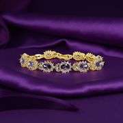18 Kt Yellow Gold Plate 4 Piece Lab Simulated Alexandrite Jewelry Set