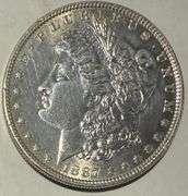 1887 BU Raw Frosty White Morgan Dollar