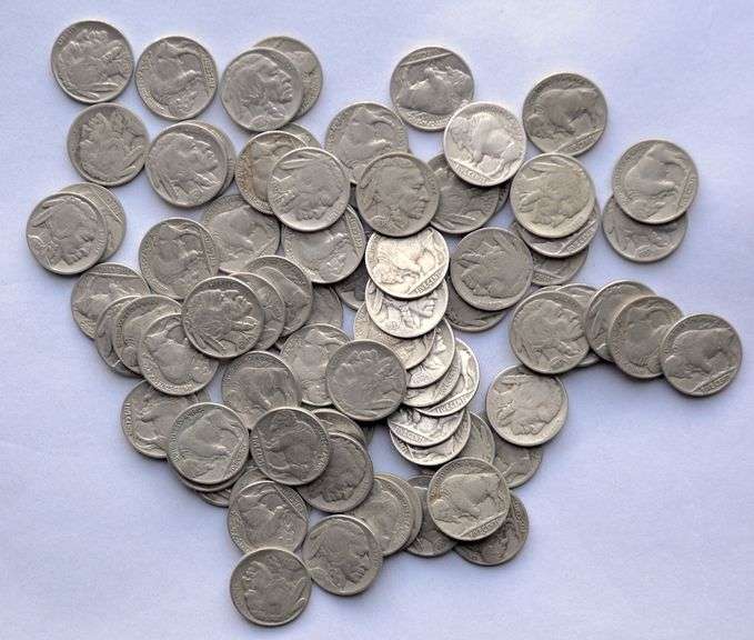80 Full Date Buffalo Nickels Unsearched.