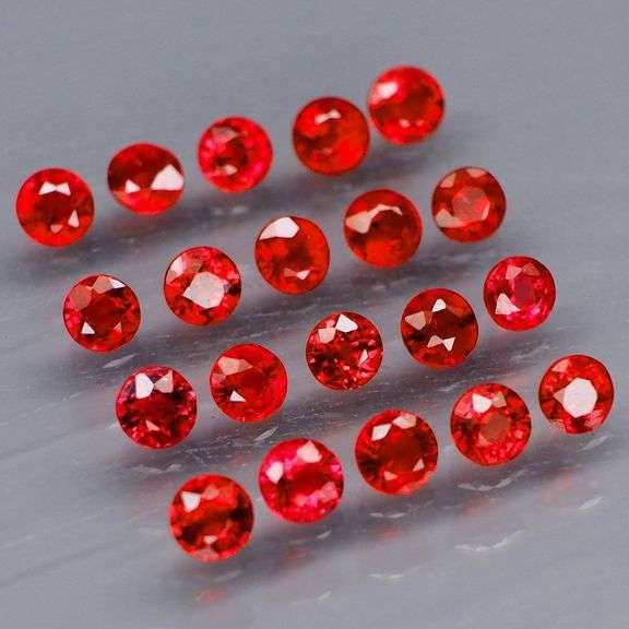 Vibrant 2.74ct set of JEDI RED Songean Sapphires!