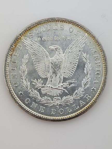 1880 S Morgan Silver Dollar, UNC Toned