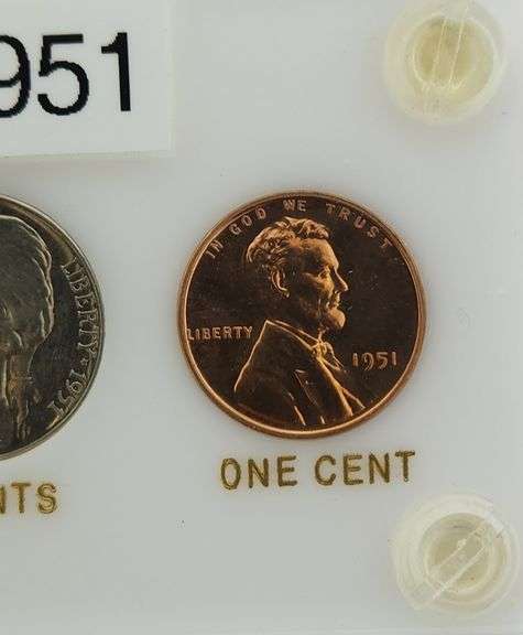 1951 United States Proof Set In Capital Plastics Holder