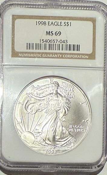 Frosty 1998 NGC MS 69 Silver Eagle