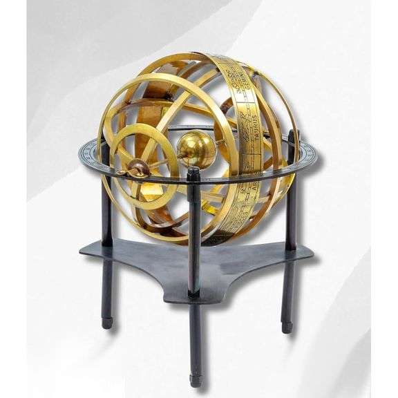 Brass Armillary Sphere Globe with Stand