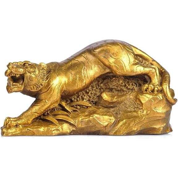 Feng Shui Brass Tiger Zodiac Symbol of Confidence