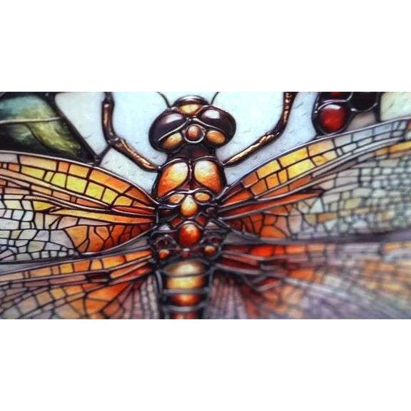 Dragonfly Stained Glass Suncatcher