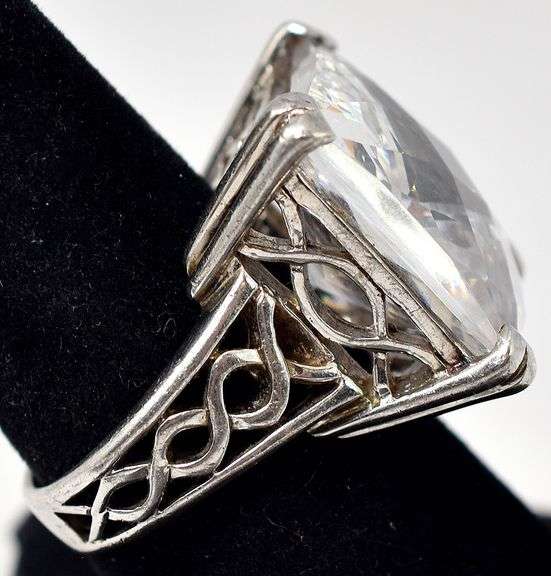 CZ Gemstone Ring in Sterling Silver