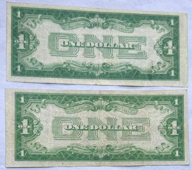 Nicer Funny Back 1928 &1928 A $1 Silver Certificates