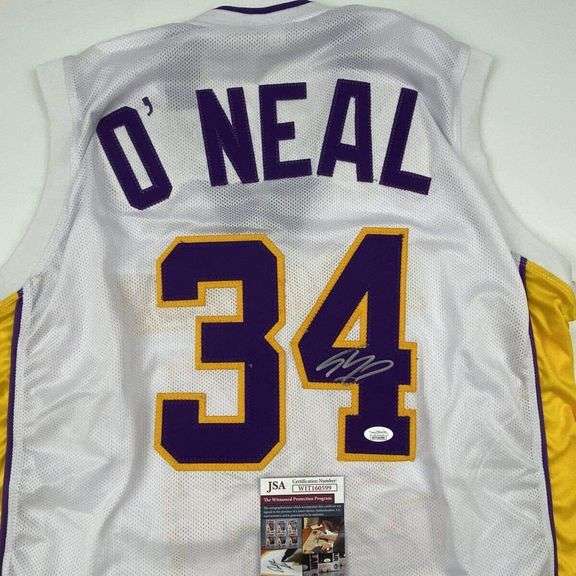 Signed Shaquille O'Neal Basketball Jersey with COA