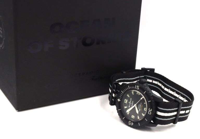 Blancpain X Swatch Scuba fifty Fathoms ocean of storm watch