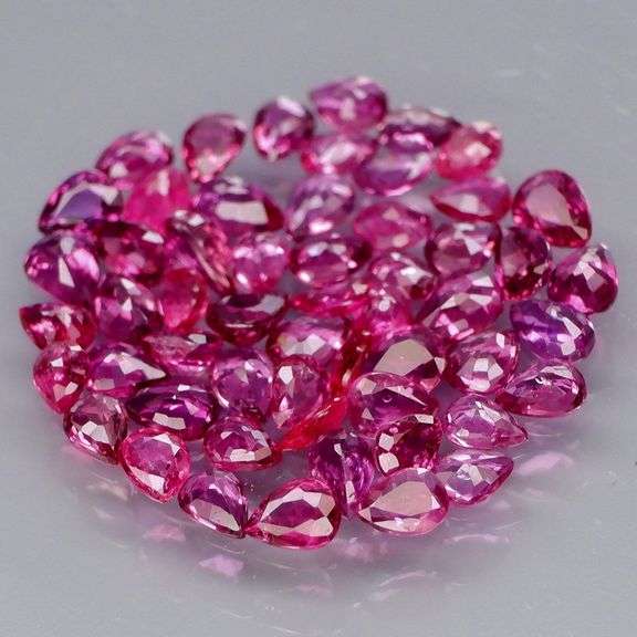 Collectors 4.10ct violet red Ruby set -Untreated!!!