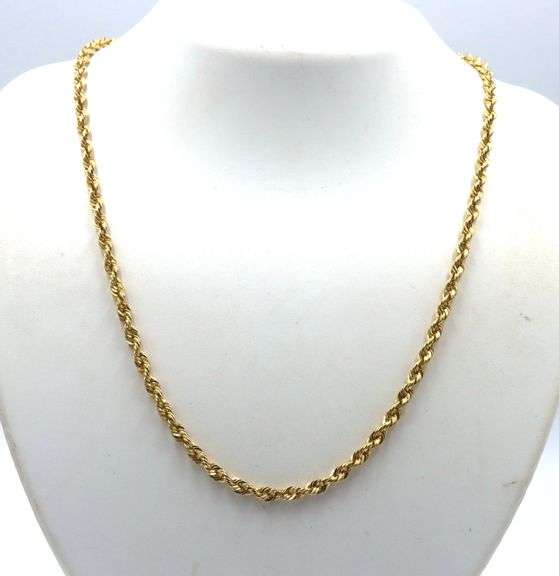 In Demand 14K YG Rope Necklace