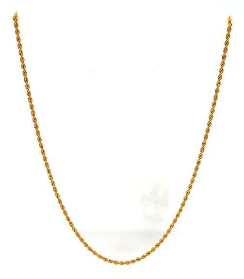 Lovely and Practical 18" 24K YG Rope Necklace