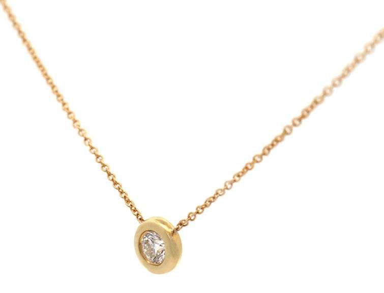 Roberto Coin 0.25ct Diamond Bezel Set Necklace in 18K Yellow gold