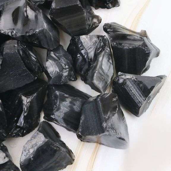 Rough Natural Black Obsidian Stones Raw Crystals