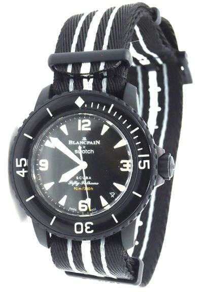Blancpain X Swatch Scuba fifty Fathoms ocean of storm watch