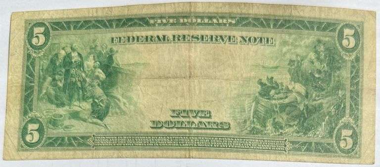 $5 Series of 1914 Landing of Columbus FR Note